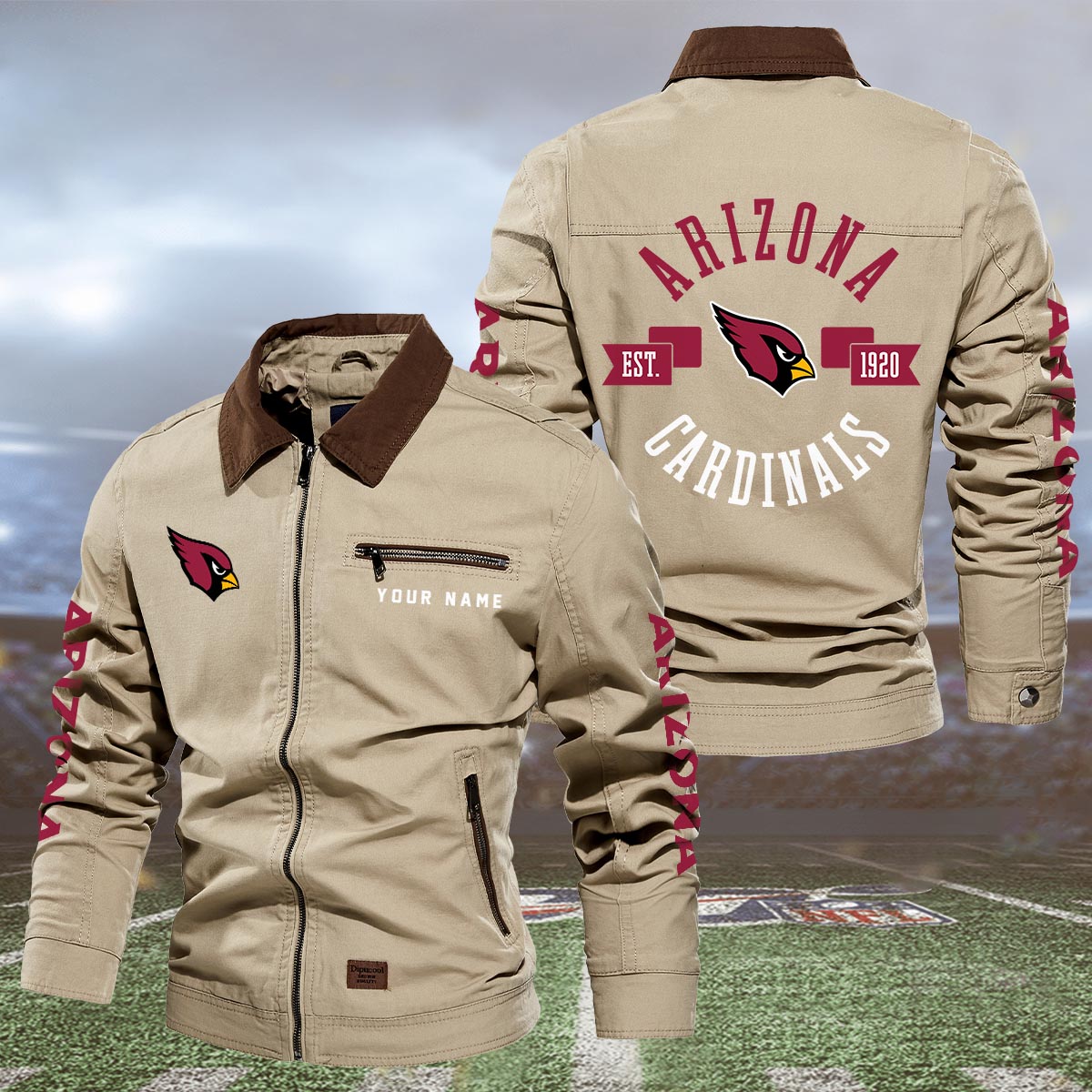 Sportswearmerch Arizona Cardinals NFL Lapel Jacket For Fan