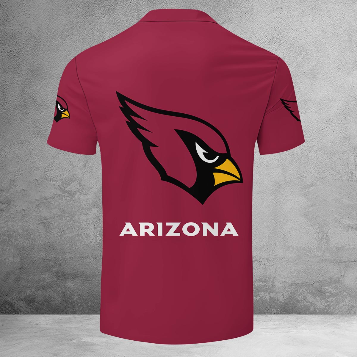 Sportswearmerch Arizona Cardinals NFL Lapel Zip Polo Shirt For Fan