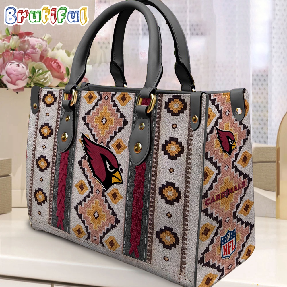 Sportswearmerch Arizona Cardinals NFL Native American Pattern Leather Bag For Fan