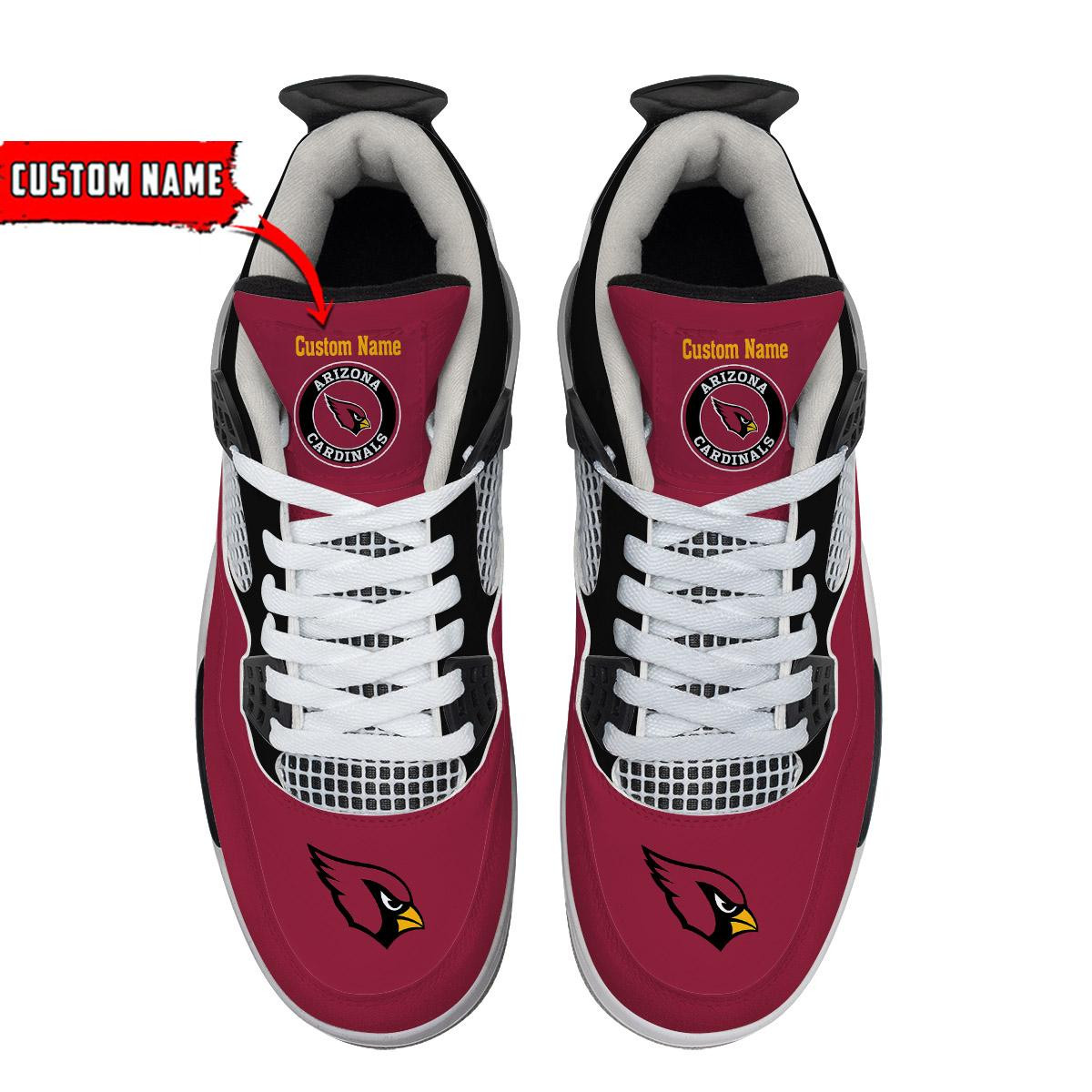 Sportswearmerch Arizona Cardinals NFL Personalized Air Jordan 4 SnAJ4 Sneakers Shoes For Men And Women