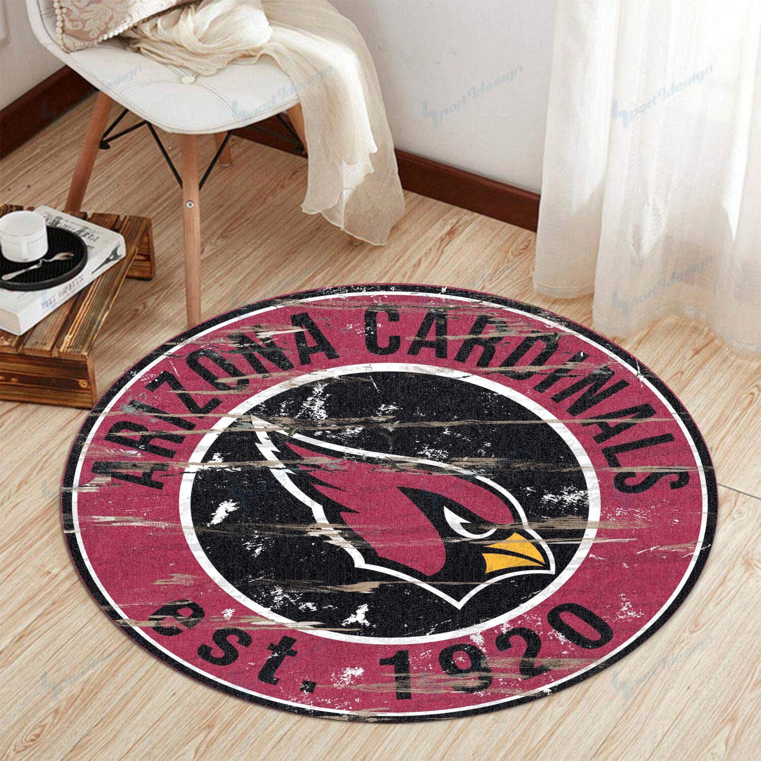 Sportswearmerch Arizona Cardinals NFL Round Rug For Fan