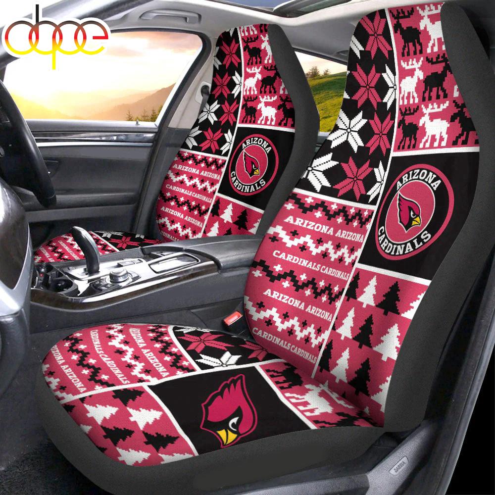 Sportswearmerch Arizona Cardinals NFL Ugly Christmas Car Seat Covers For Fan