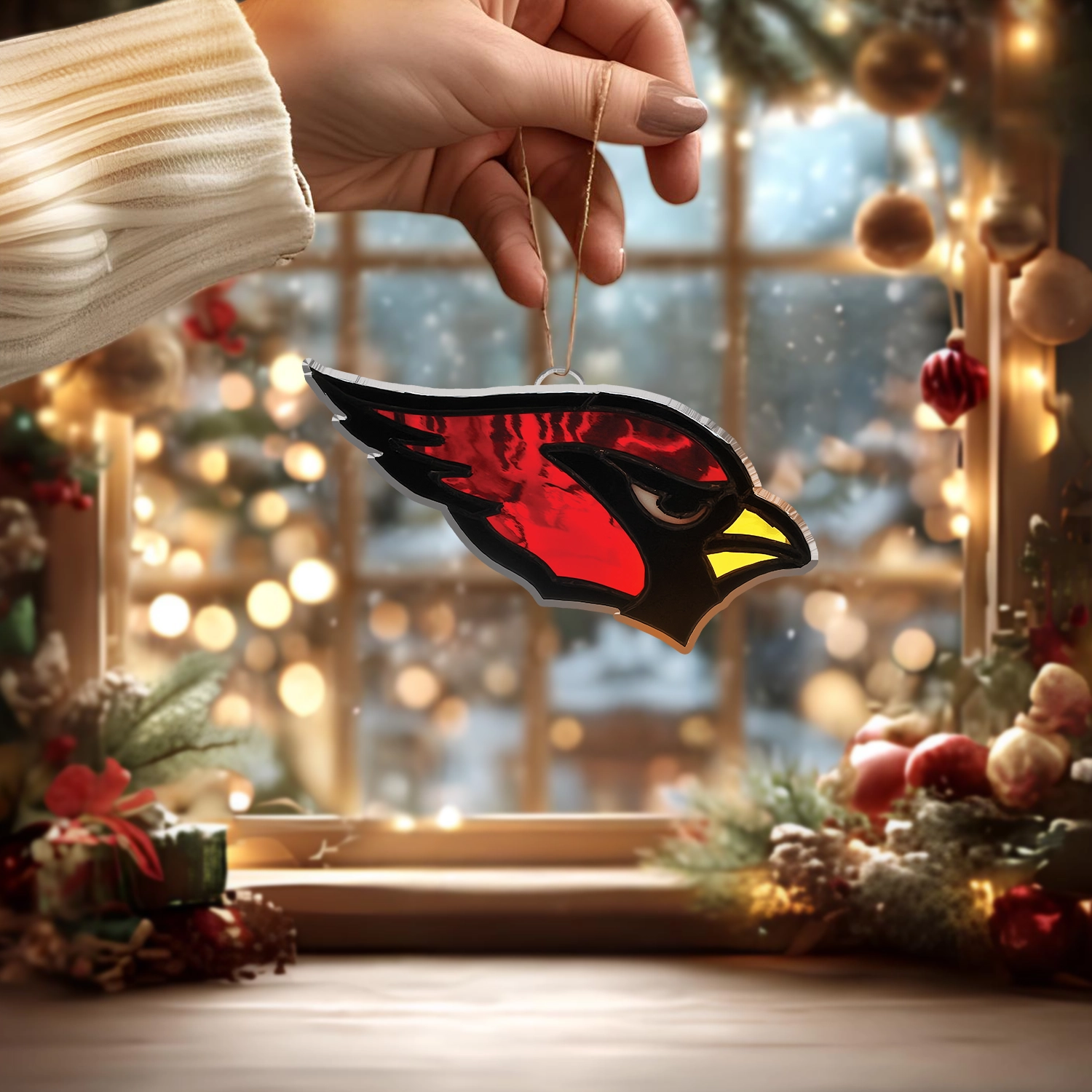 Sportswearmerch Arizona Cardinals NFL x Christmas Acrylic Ornament Gift For Fans