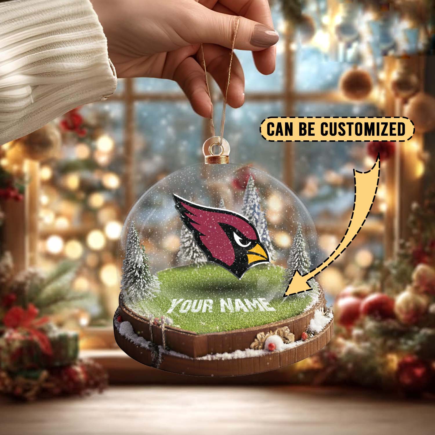 Sportswearmerch Arizona Cardinals NFL x Christmas Acrylic Ornament Gift For Fans