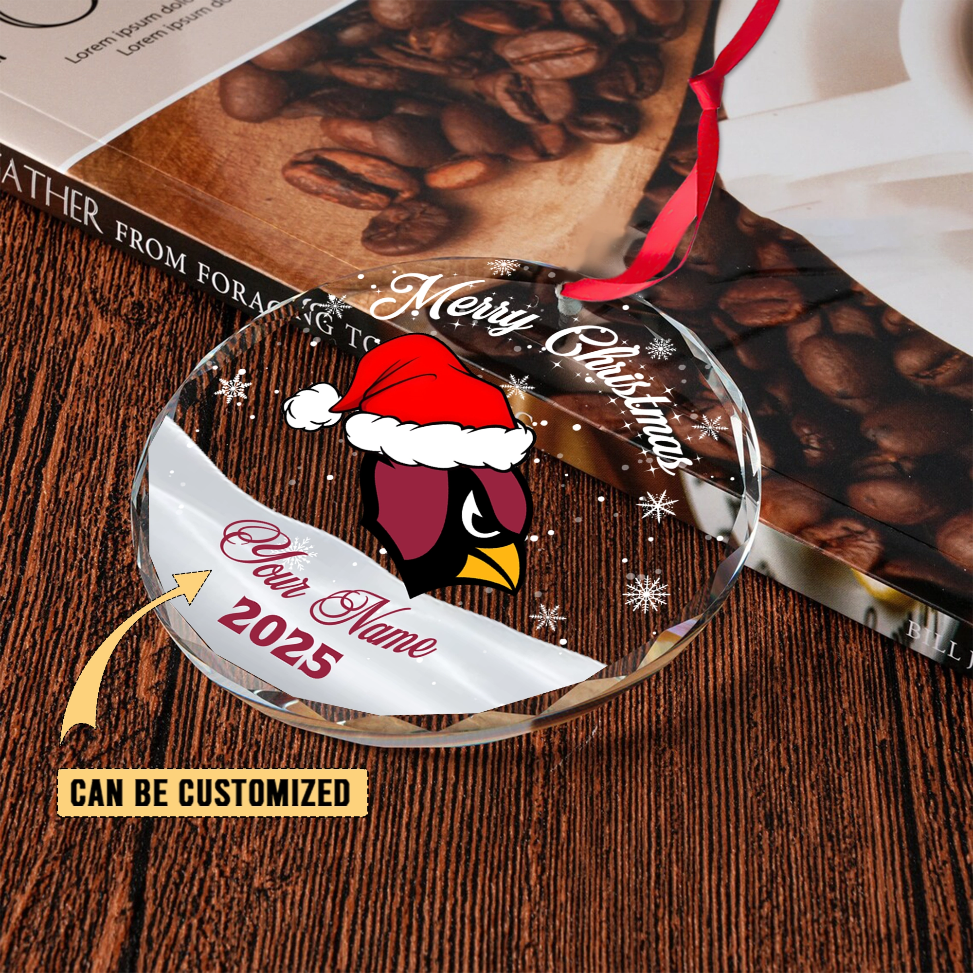 Sportswearmerch Arizona Cardinals NFL x Christmas Glass Ornament Gift For Fan