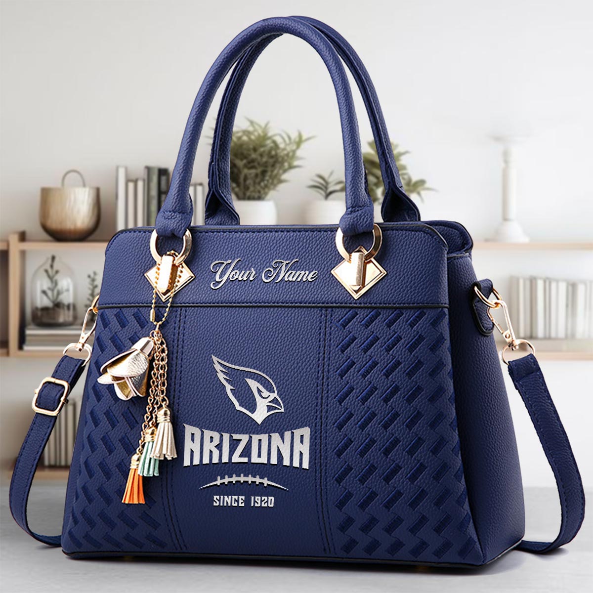 Sportswearmerch Arizona Cardinals NFL Zip Leather Handbag For Fan