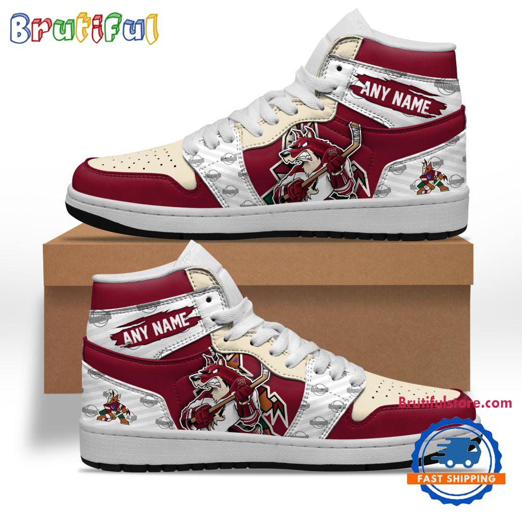 Sportswearmerch Arizona Coyotes NHL AJ1 High Sneakers Shoes For Men And Women