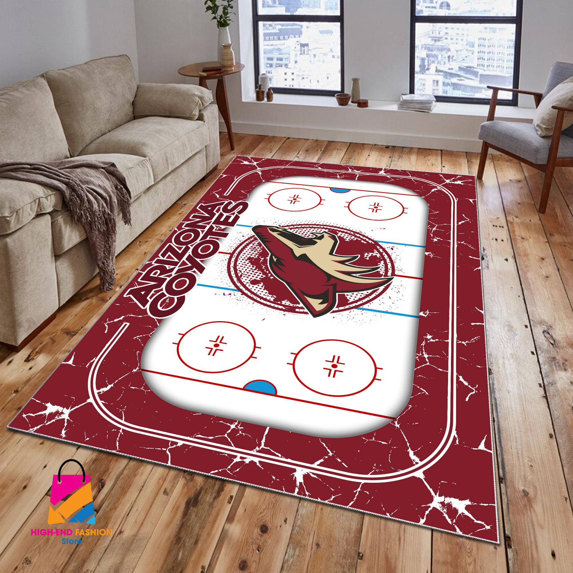 Sportswearmerch Arizona Coyotes NHL Area Rug For Fan