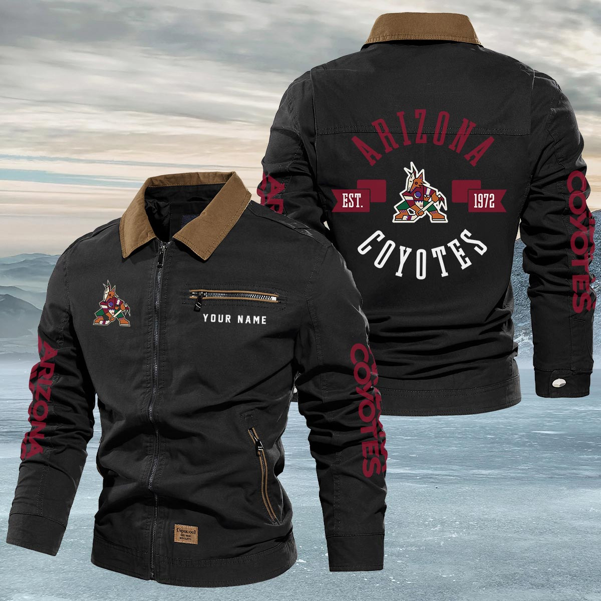 Sportswearmerch Arizona Coyotes NHL Lapel Jacket For Fan