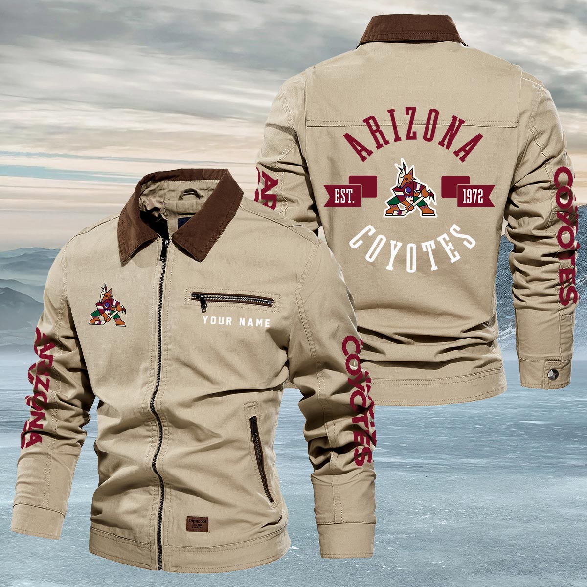 Sportswearmerch Arizona Coyotes NHL Lapel Jacket For Fan