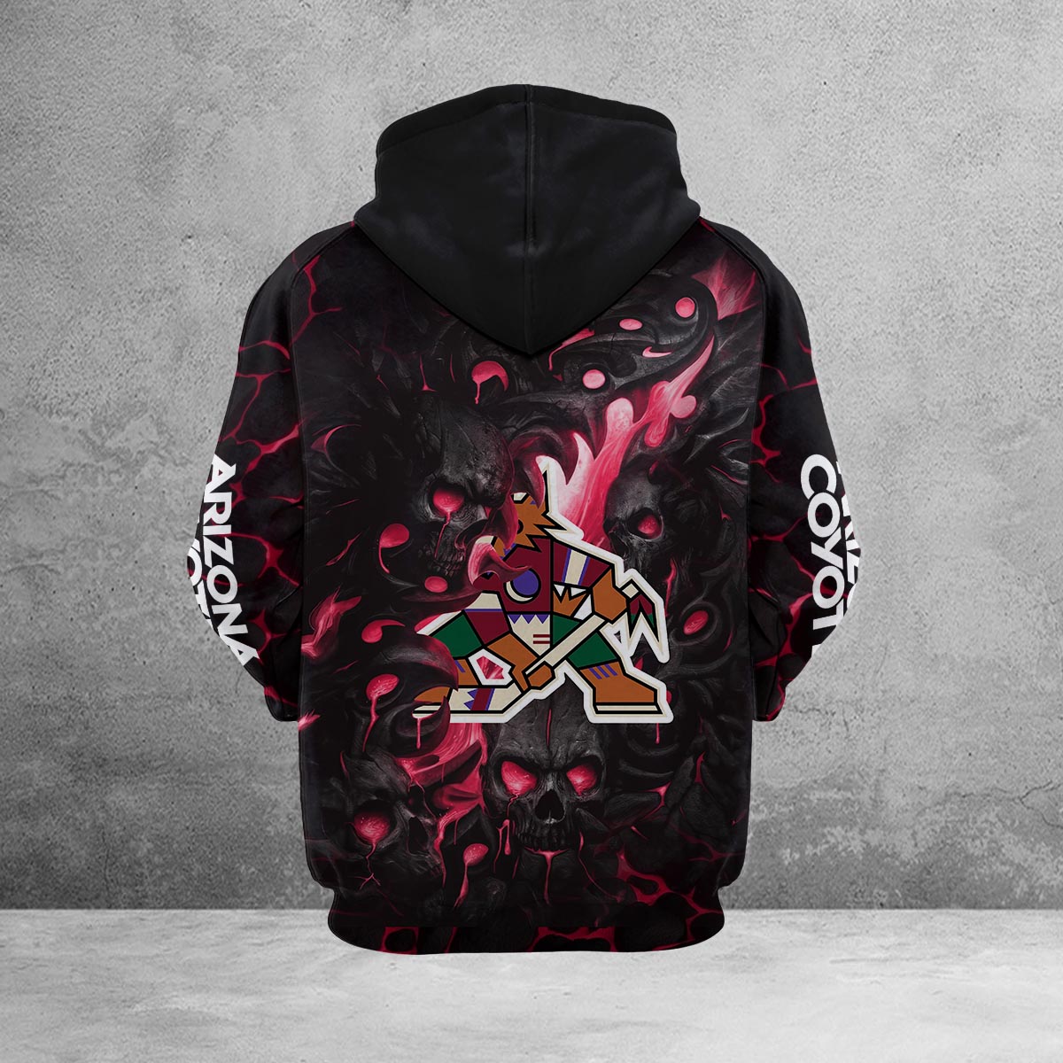 Sportswearmerch Arizona Coyotes NHL Lava Skull Hoodie For Fan