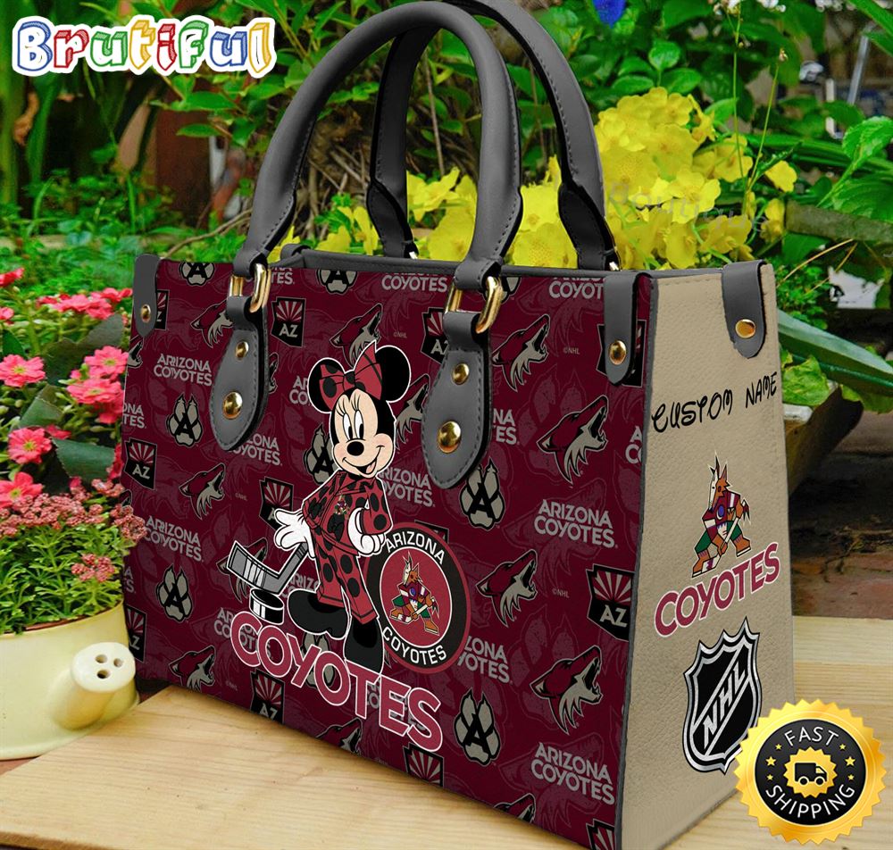 Sportswearmerch Arizona Coyotes NHL x Minnie Leather Handbag For Fan