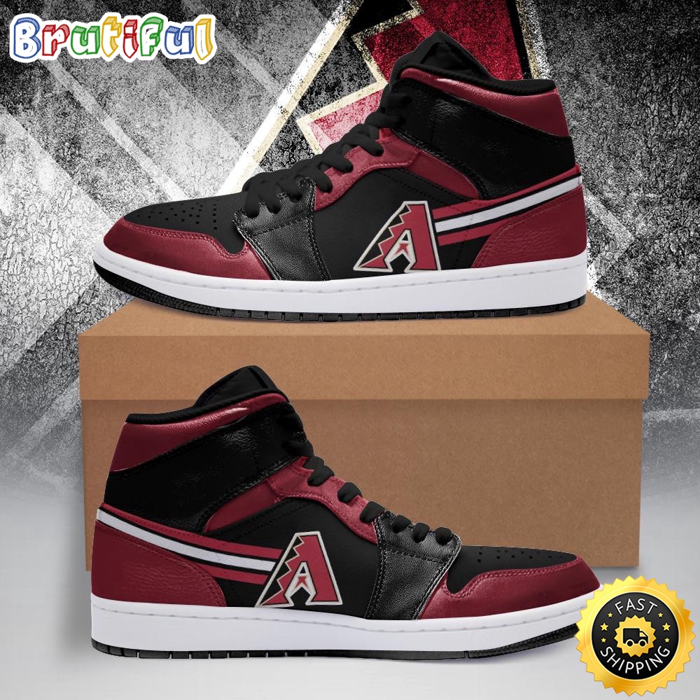 Sportswearmerch Arizona Diamondbacks MLB AJ1 High Sneakers Shoes For Men And Women