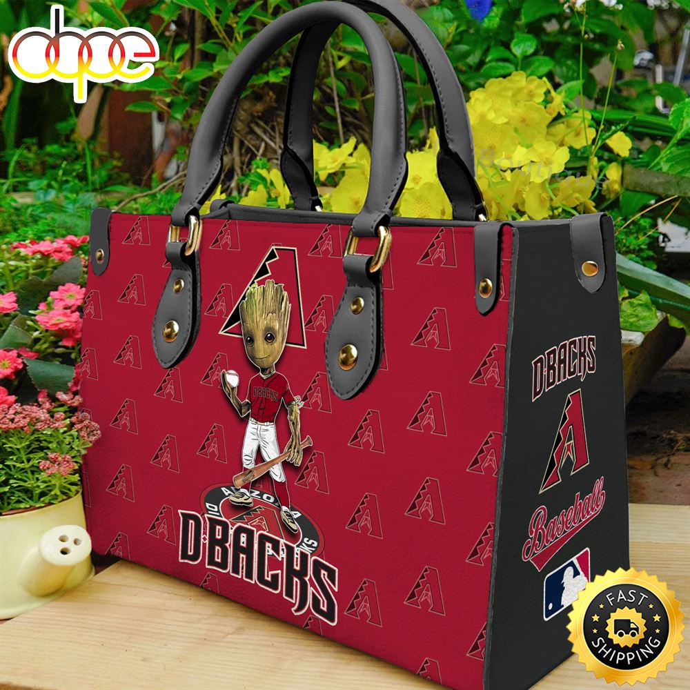 Sportswearmerch Arizona Diamondbacks MLB Groot Women Leather Hand Bag For Fan