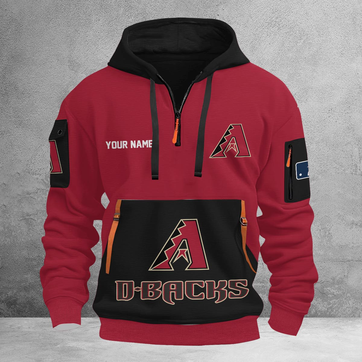 Sportswearmerch Arizona Diamondbacks MLB Half Zip Hoodie Personalized For Fan