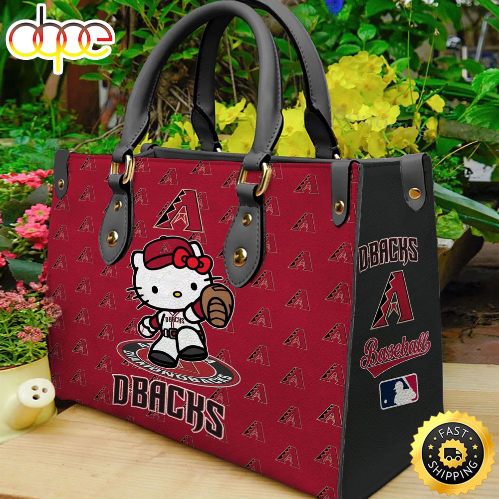 Sportswearmerch Arizona Diamondbacks MLB x Kitty Women Leather Hand Bag For Fan