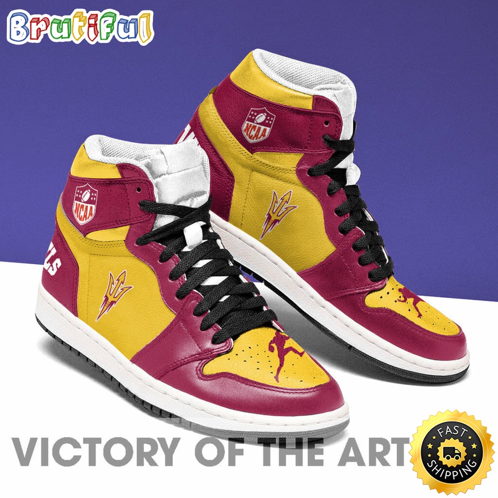 Sportswearmerch Arizona State Sun Devils NCAA AJ1 High Sneakers Shoes For Men And Women
