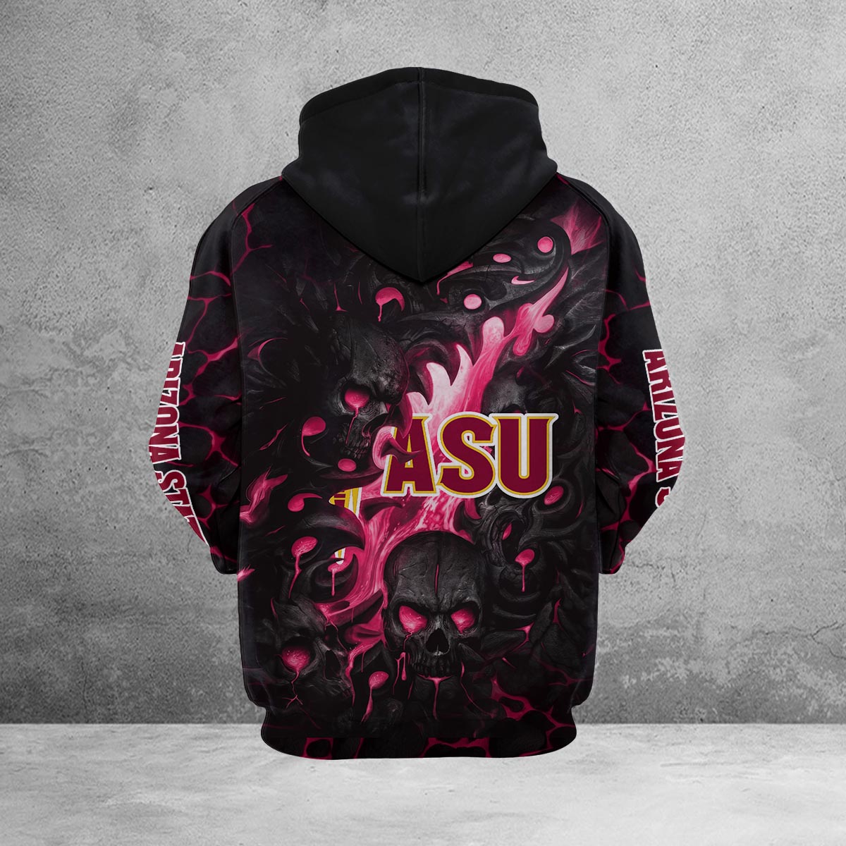 Sportswearmerch Arizona State Sun Devils NCAA Lava Skull Hoodie For Fan