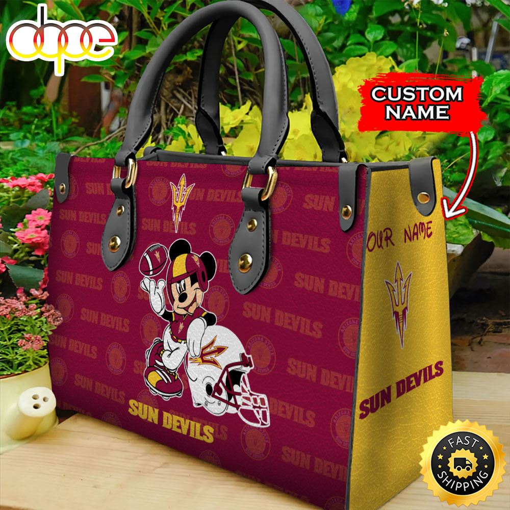 Sportswearmerch Arizona State Sun Devils NCAA Mickey Leather Bag For Fan