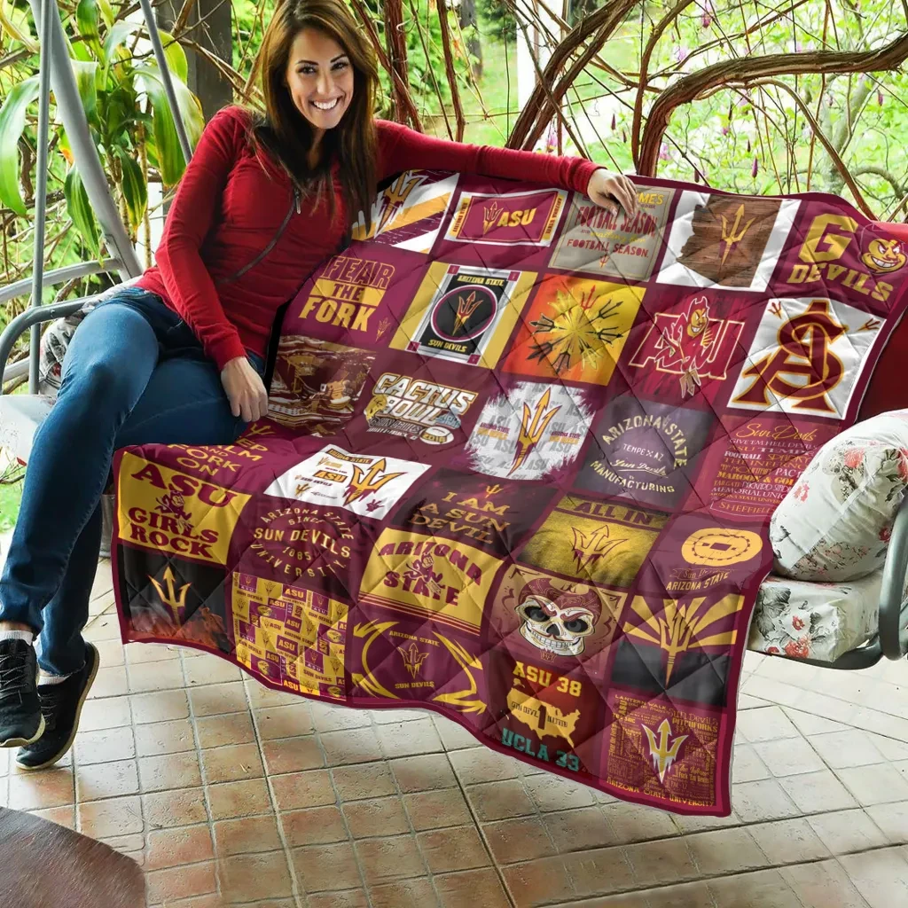 Sportswearmerch Arizona State Sun Devils NCAA Quilt Blanket For Fan