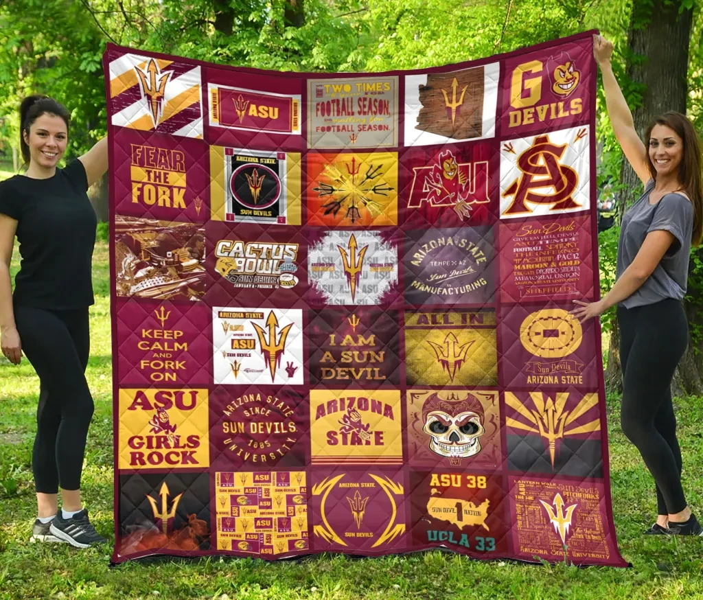 Sportswearmerch Arizona State Sun Devils NCAA Quilt Blanket For Fan