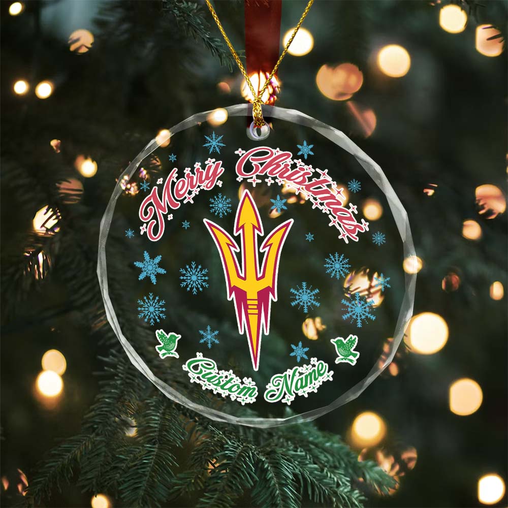 Sportswearmerch Arizona State Sun Devils NCAA x Christmas Glass Ornament Gift For Fans
