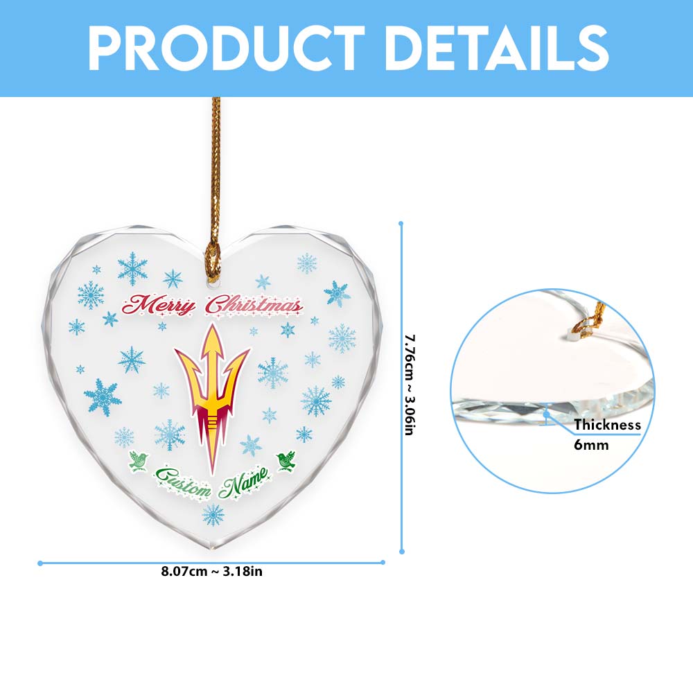Sportswearmerch Arizona State Sun Devils NCAA x Christmas Glass Ornament Gift For Fans