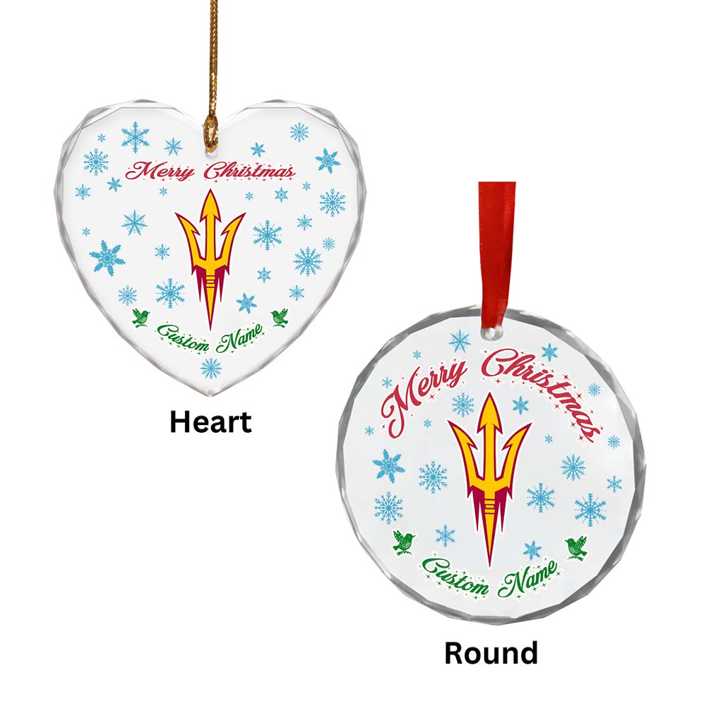 Sportswearmerch Arizona State Sun Devils NCAA x Christmas Glass Ornament Gift For Fans