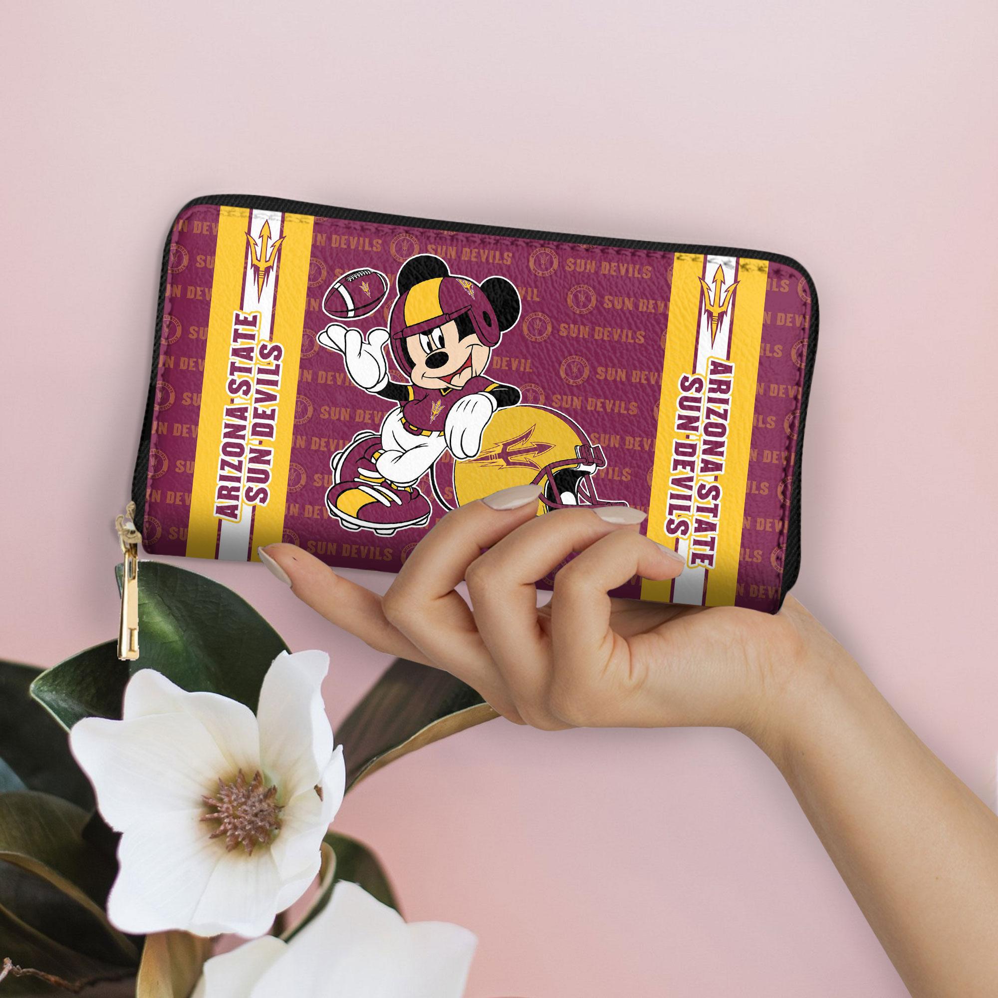 Sportswearmerch Arizona State Sun Devils NCAA x Mickey Women Leather Handbag For Fan