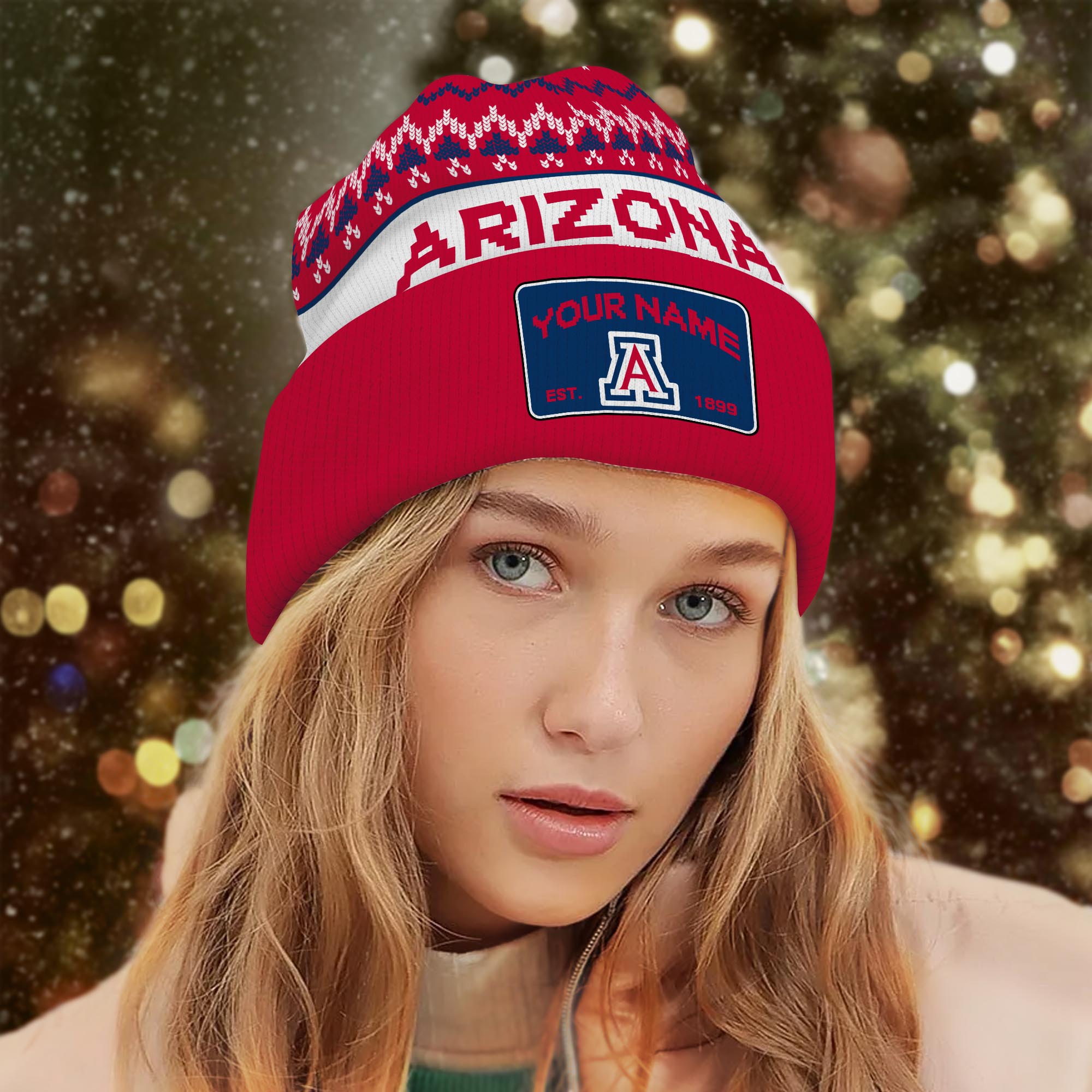 Sportswearmerch Arizona Wildcats NCAA Christmas Beanie Hat For Fan