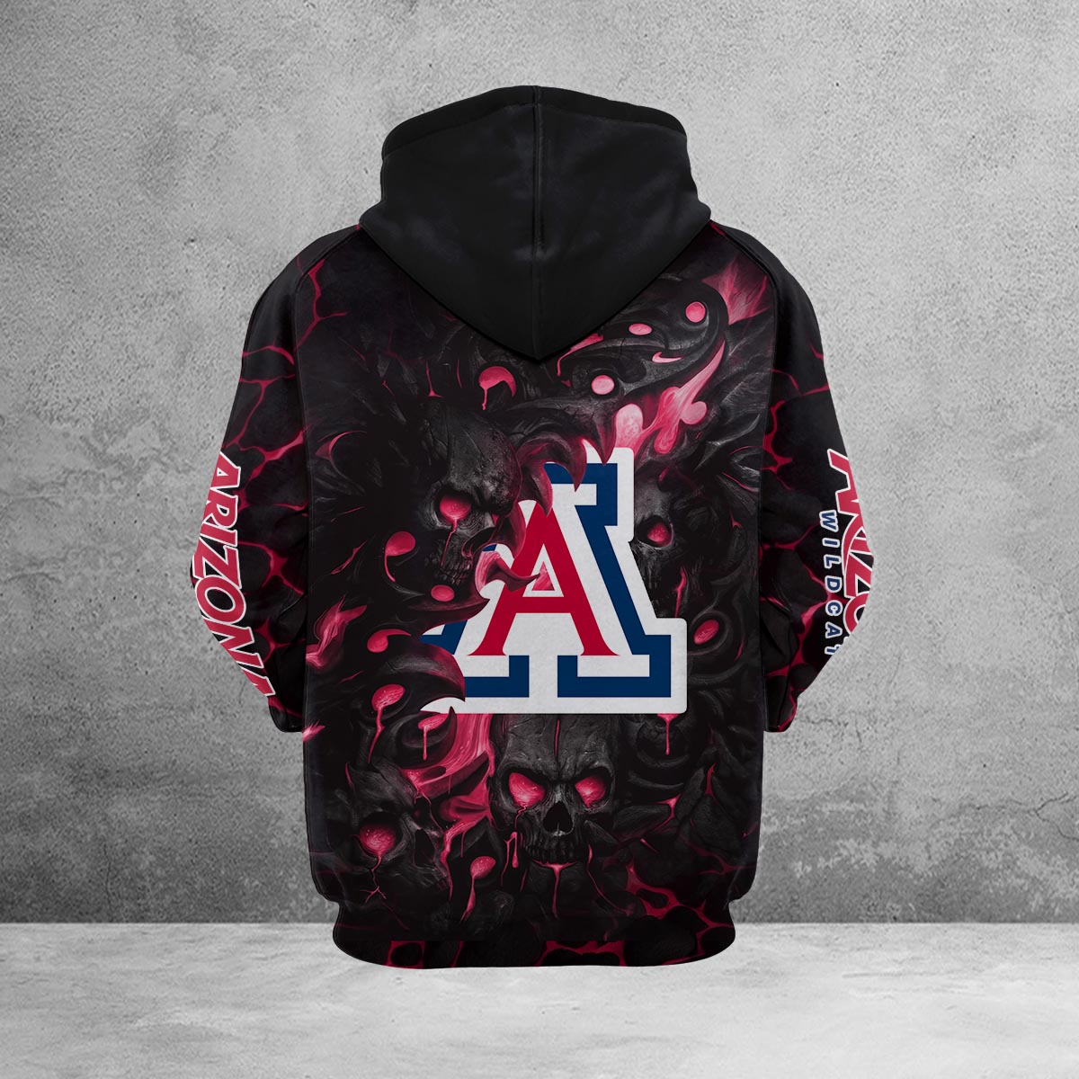 Sportswearmerch Arizona Wildcats NCAA Lava Skull Hoodie For Fan