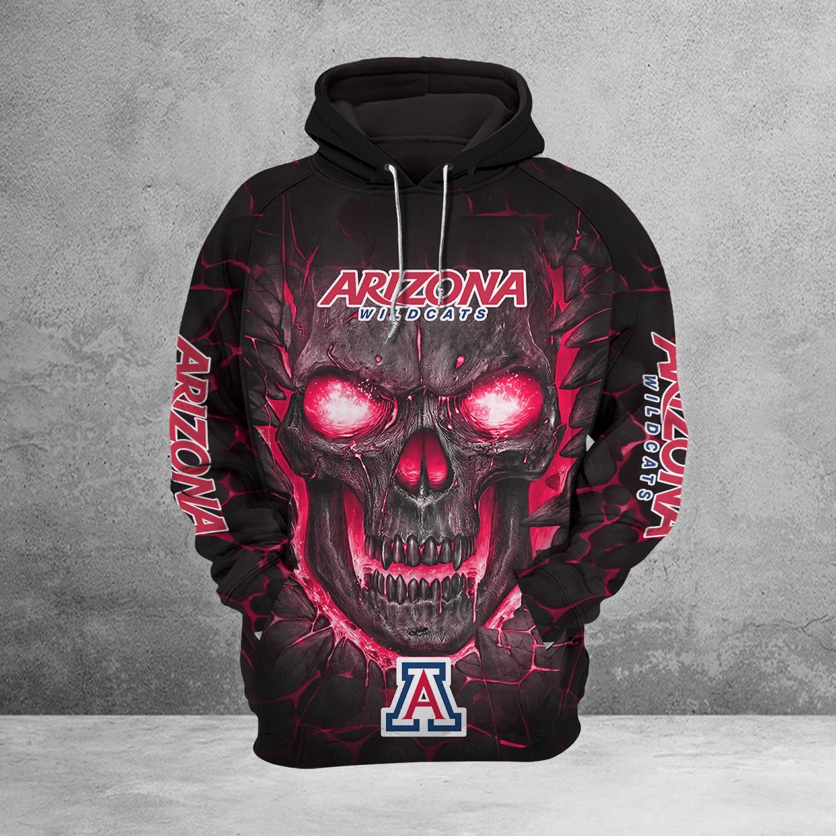 Sportswearmerch Arizona Wildcats NCAA Lava Skull Hoodie For Fan