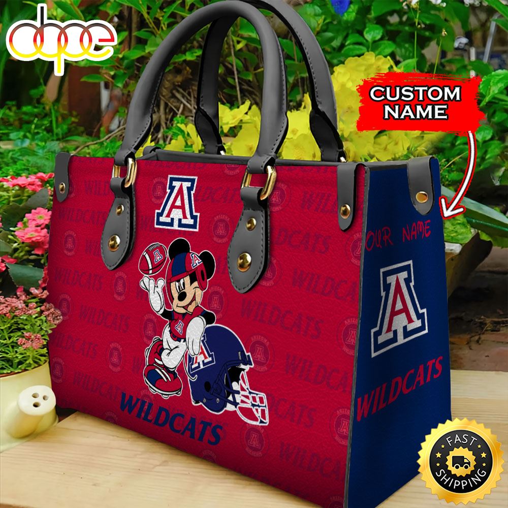 Sportswearmerch Arizona Wildcats NCAA Mickey Leather Bag For Fan