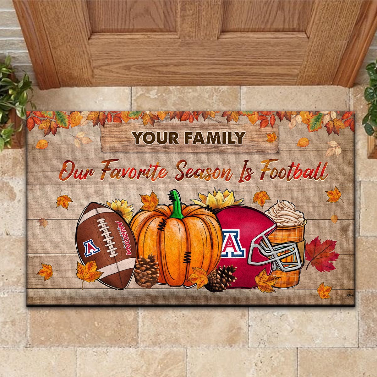 Sportswearmerch Arizona Wildcats NCAA Our Favorite Season is Football Doormat For Fan