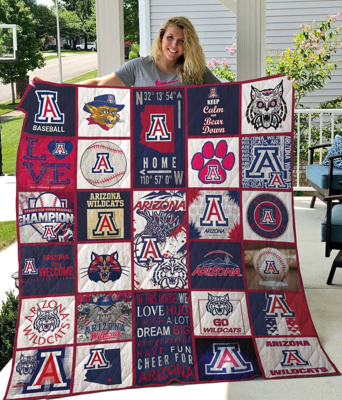 Sportswearmerch Arizona Wildcats NCAA Quilt Blanket For Fan