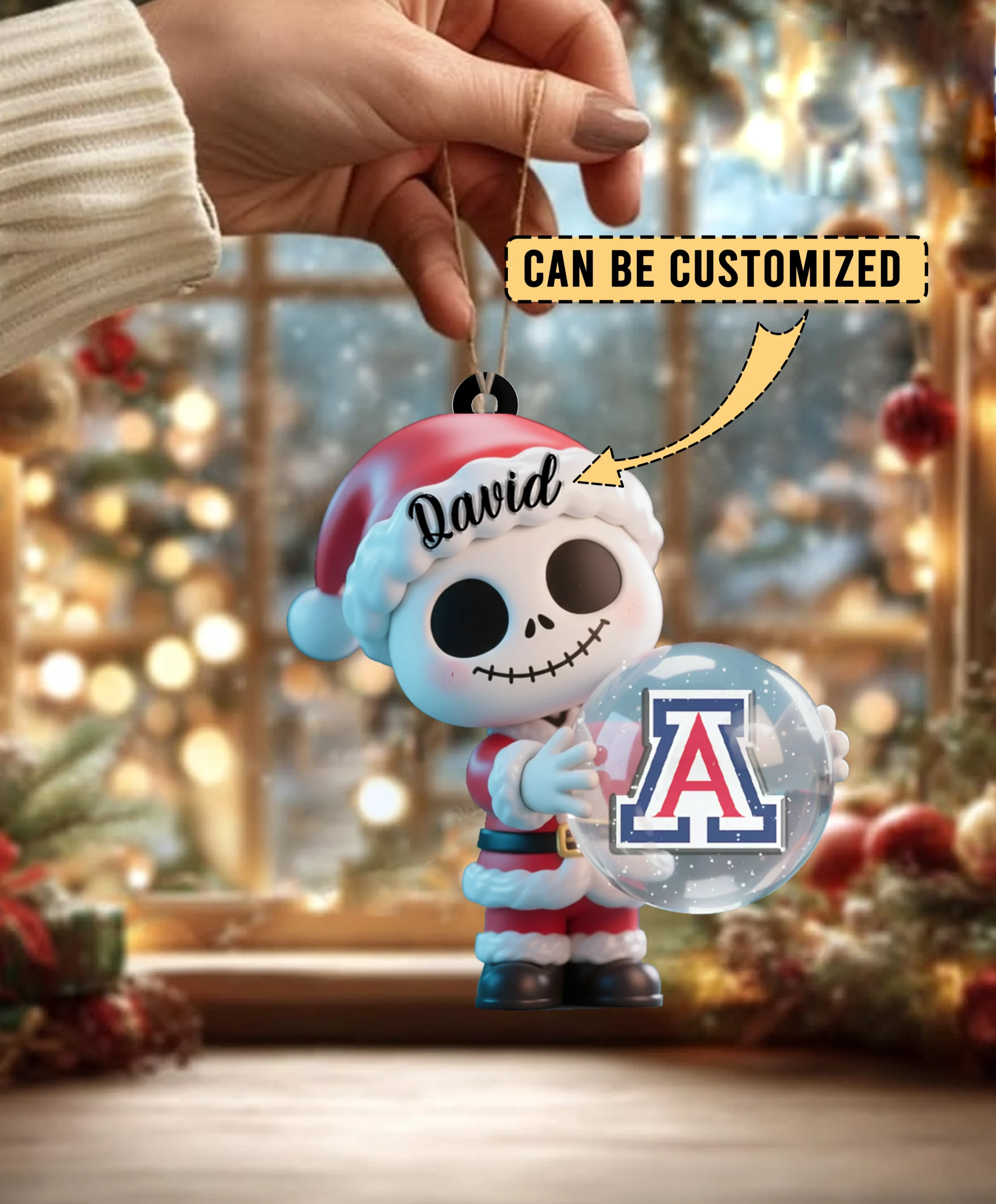 Sportswearmerch Arizona Wildcats NCAA x The Nightmare Before Christmas Acrylic Ornament Gift For Fans