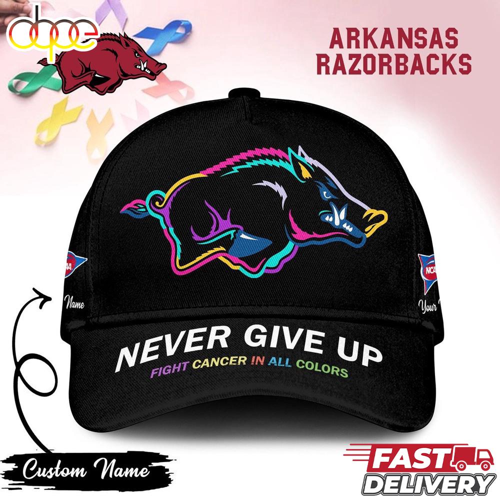 Sportswearmerch Arkansas Razorbacks NCAA Fight Cancer In Classic Cap For Fan