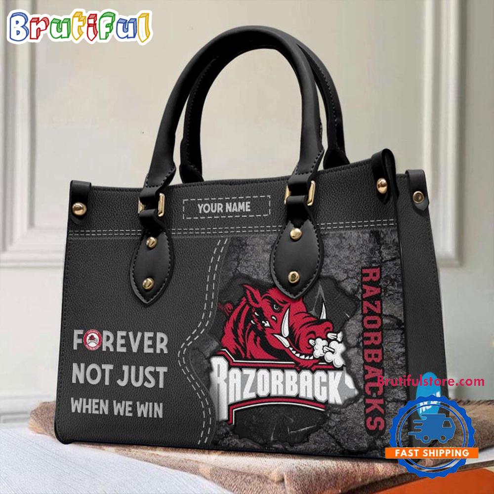 Sportswearmerch Arkansas Razorbacks NCAA Leather Hand Bag For Fan