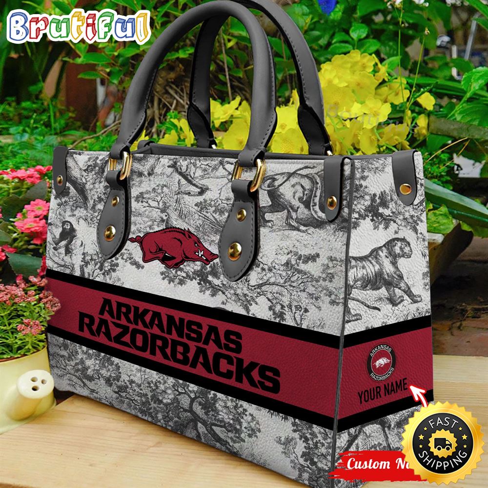 Sportswearmerch Arkansas Razorbacks NCAA Leather Handbag For Fan