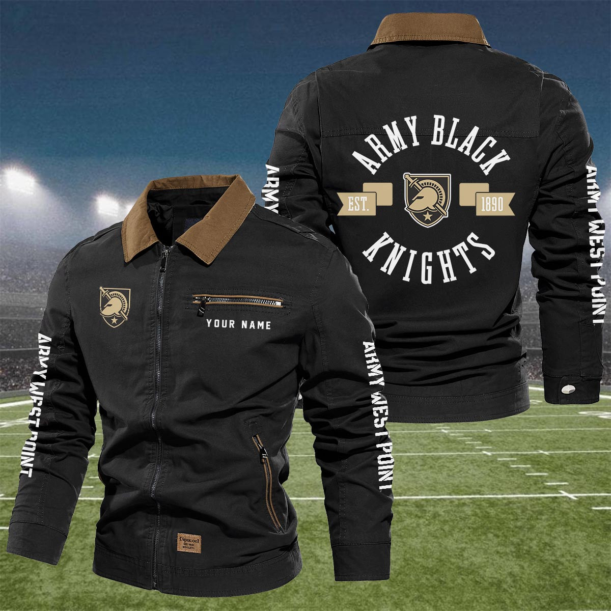 Sportswearmerch Army Black Knights NCAA Lapel Jacket For Fan