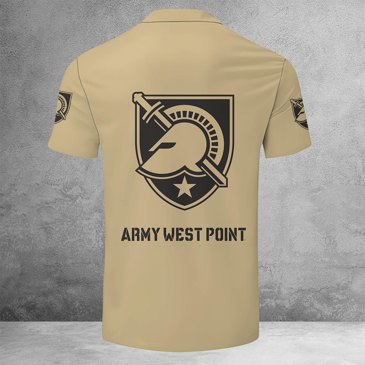 Sportswearmerch Army Black Knights NCAA Lapel Zip Polo Shirt For Fan