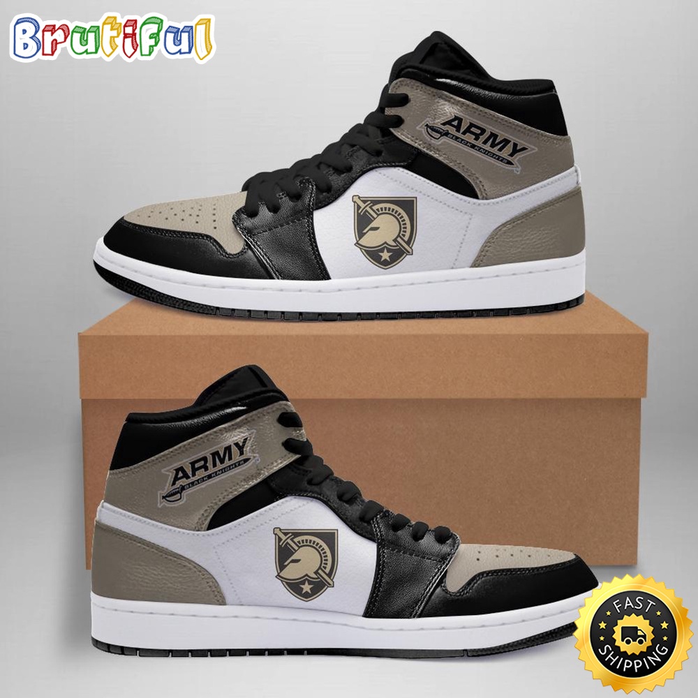 Sportswearmerch Army Knights NCAA AJ1 High Sneakers Shoes For Men And Women
