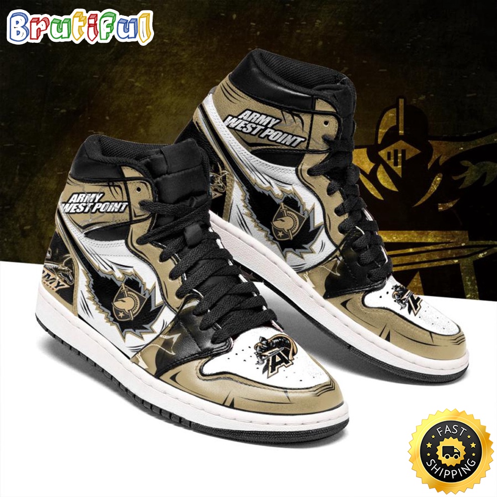 Sportswearmerch Army Knights NCAA Special Edition AJ1 High Sneakers Shoes For Men And Women