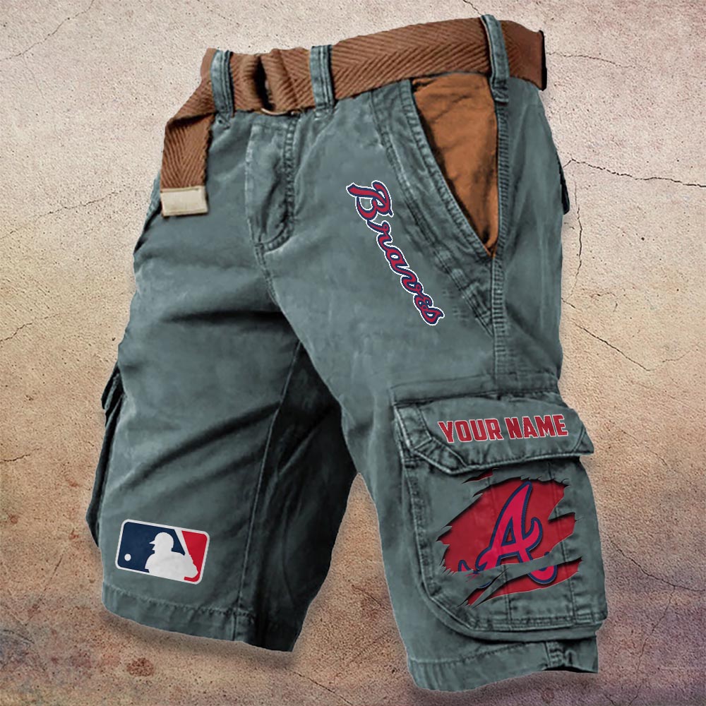 Sportswearmerch Atlanta Braves MLB Denim Short For Fan