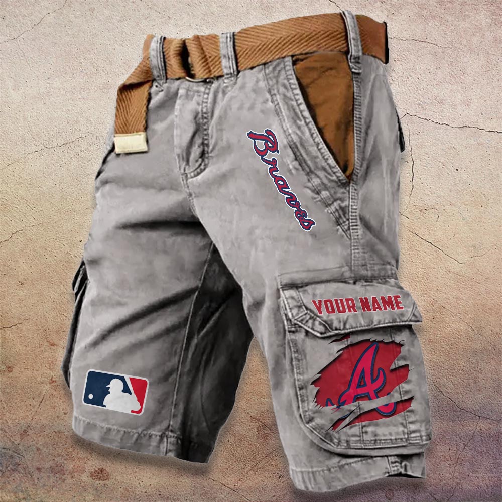Sportswearmerch Atlanta Braves MLB Denim Short For Fan