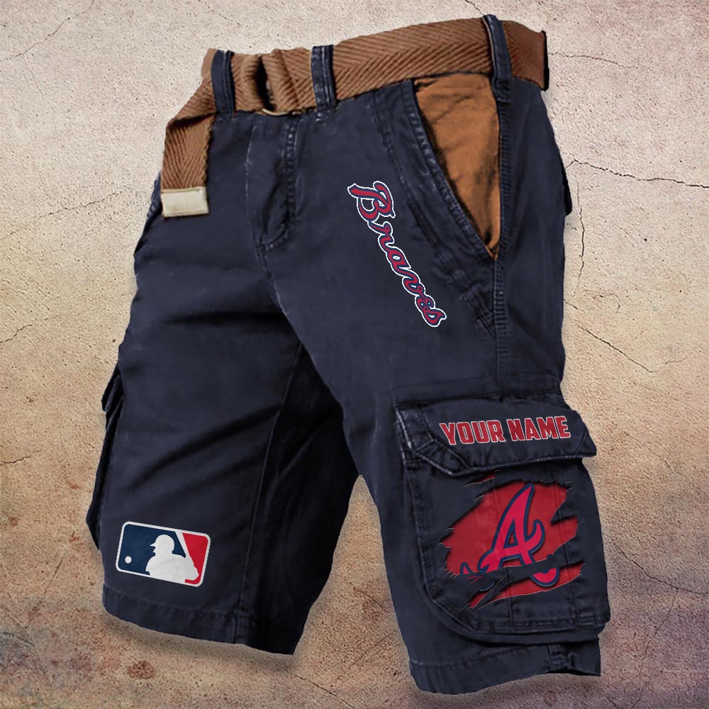 Sportswearmerch Atlanta Braves MLB Denim Short For Fan