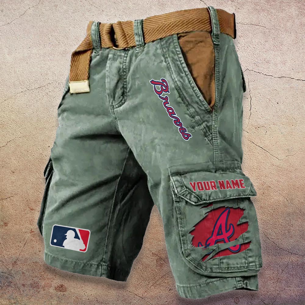 Sportswearmerch Atlanta Braves MLB Denim Short For Fan