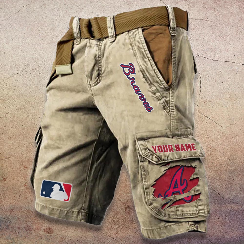 Sportswearmerch Atlanta Braves MLB Denim Short For Fan