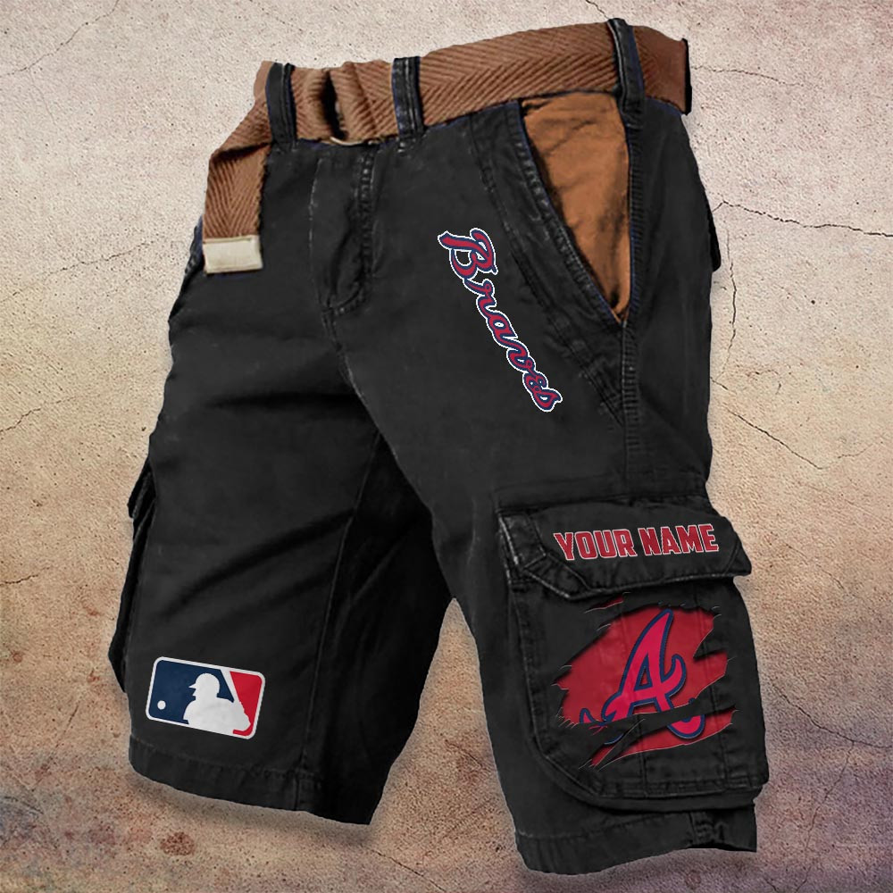 Sportswearmerch Atlanta Braves MLB Denim Short For Fan