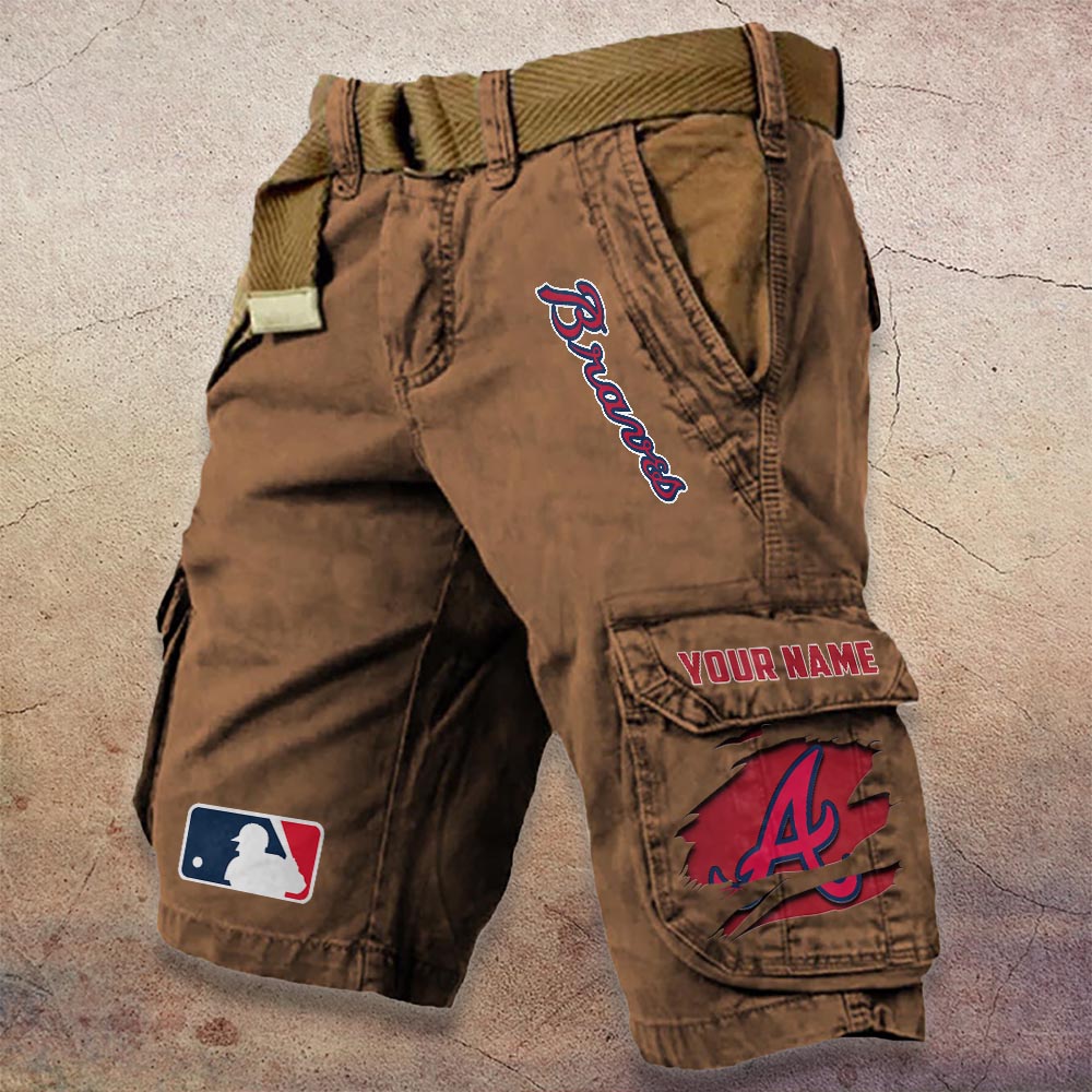 Sportswearmerch Atlanta Braves MLB Denim Short For Fan